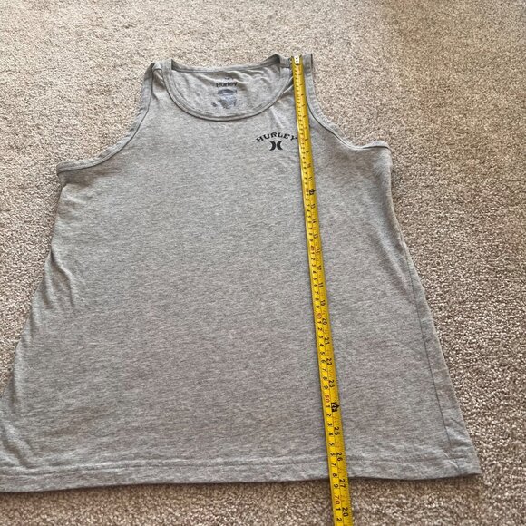 Y2K Mens Hurley Light Gray Tank Top Cotton Blend S - Picture 5 of 5